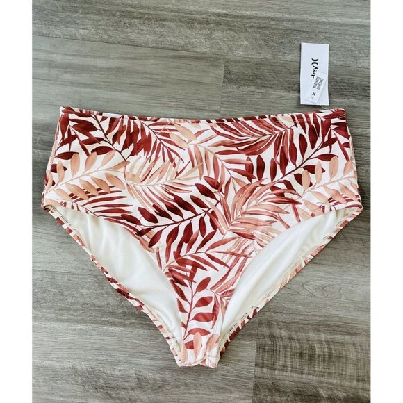 Hurley Floral High Waist Bikini Bottoms Plus 1X NWT - Picture 1 of 7